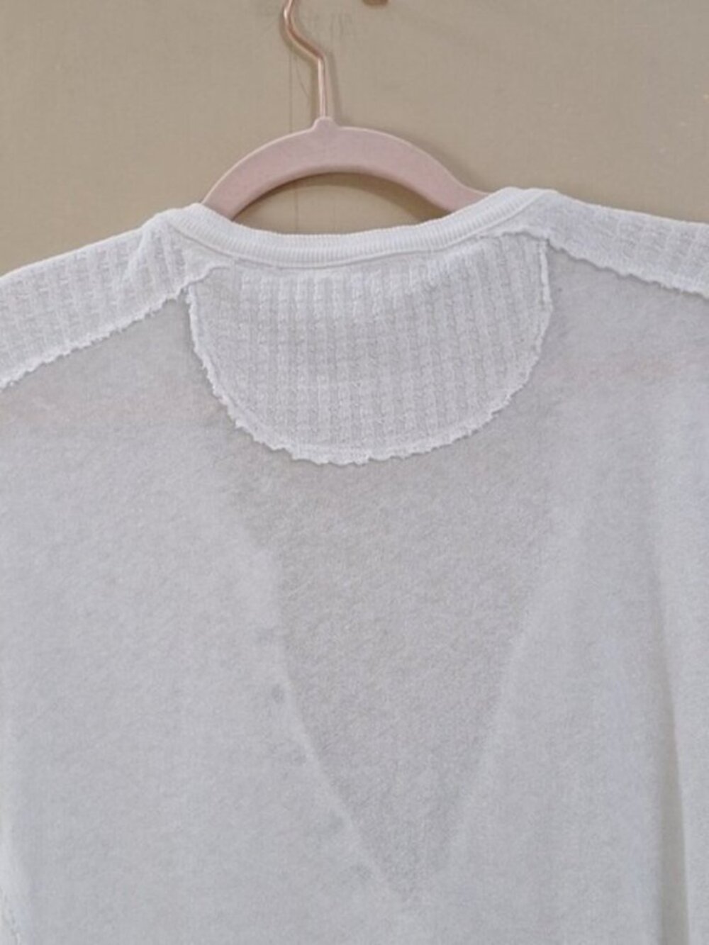 free people Women´s White henley top Small Military Cotton Studded Essential - Picture 5 of 9